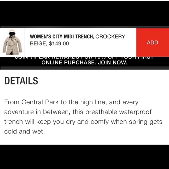 The North Face City Midi Trench Coat Sz XS - Picture 10 of 12